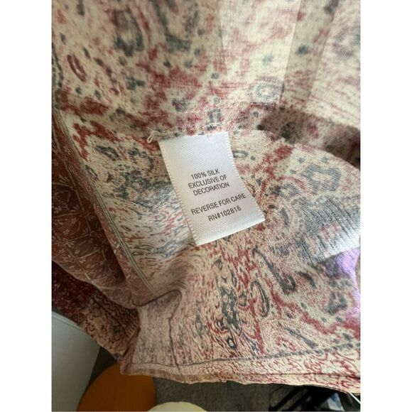 Garnet Hill 100 Percent Silk Lightweight Half Sleeve Bobo Kimono - Picture 5 of 5